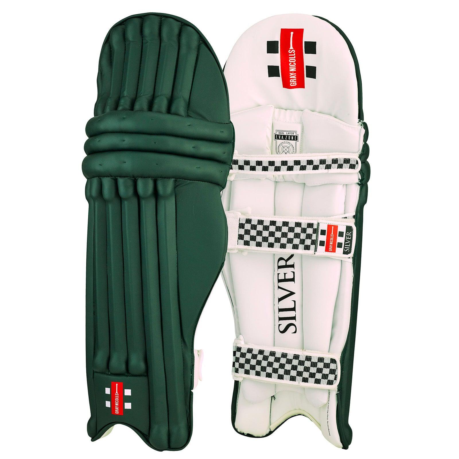 Gray Nicolls Silver Batting Pads Green - Senior