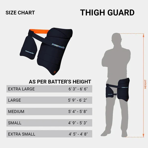 MoonWalkr 2.0 Cricket Combo Thigh Guard - XL Navy