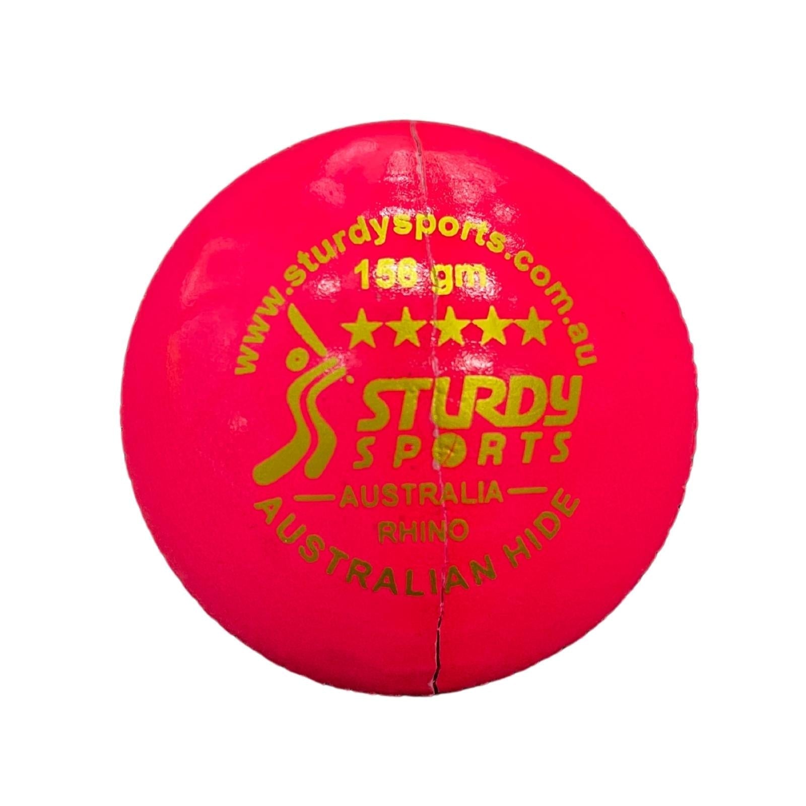 Sturdy Rhino Australian Hide Red White - 4 Piece Cricket Ball