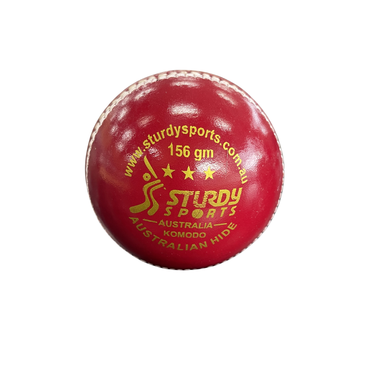 Sturdy Komodo Red White 2 Piece Cricket Ball - Senior