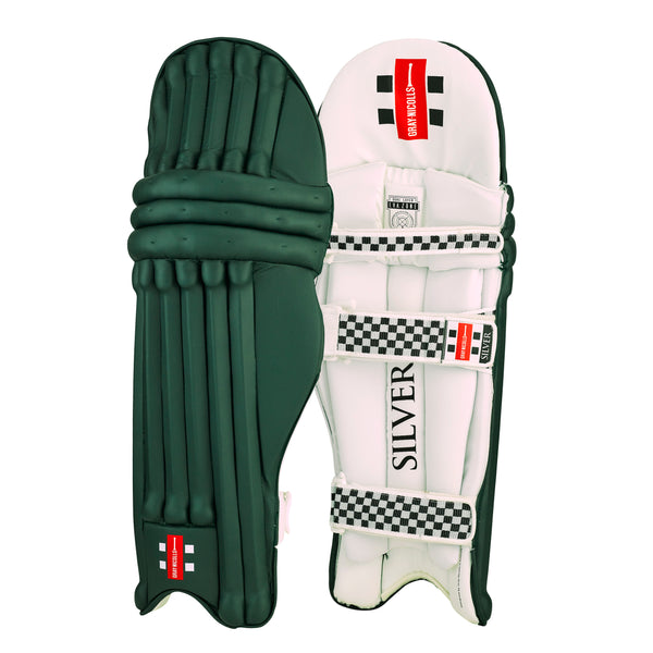 Gray Nicolls Silver Batting Legguard Green - Adult