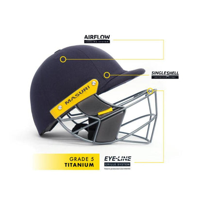 Masuri E Line Titanium Cricket Helmet - Senior