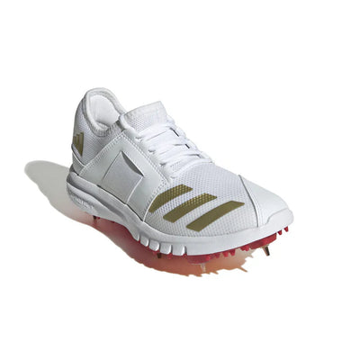 Adidas Howzat Full Spike Shoes - White Gold