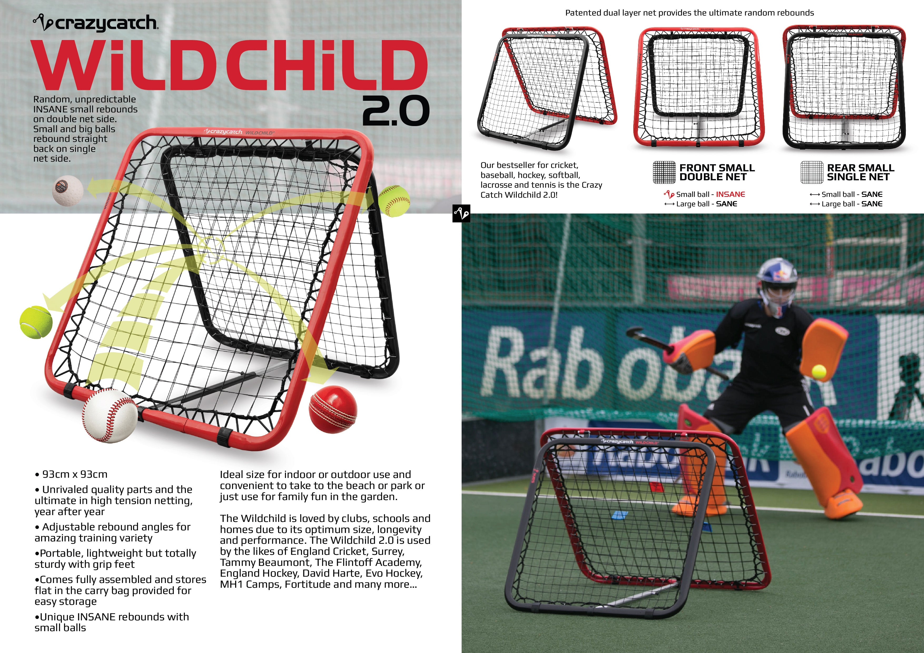 Crazy Catch Wild Child 2.0 Rebounder Net – Sturdy Sports