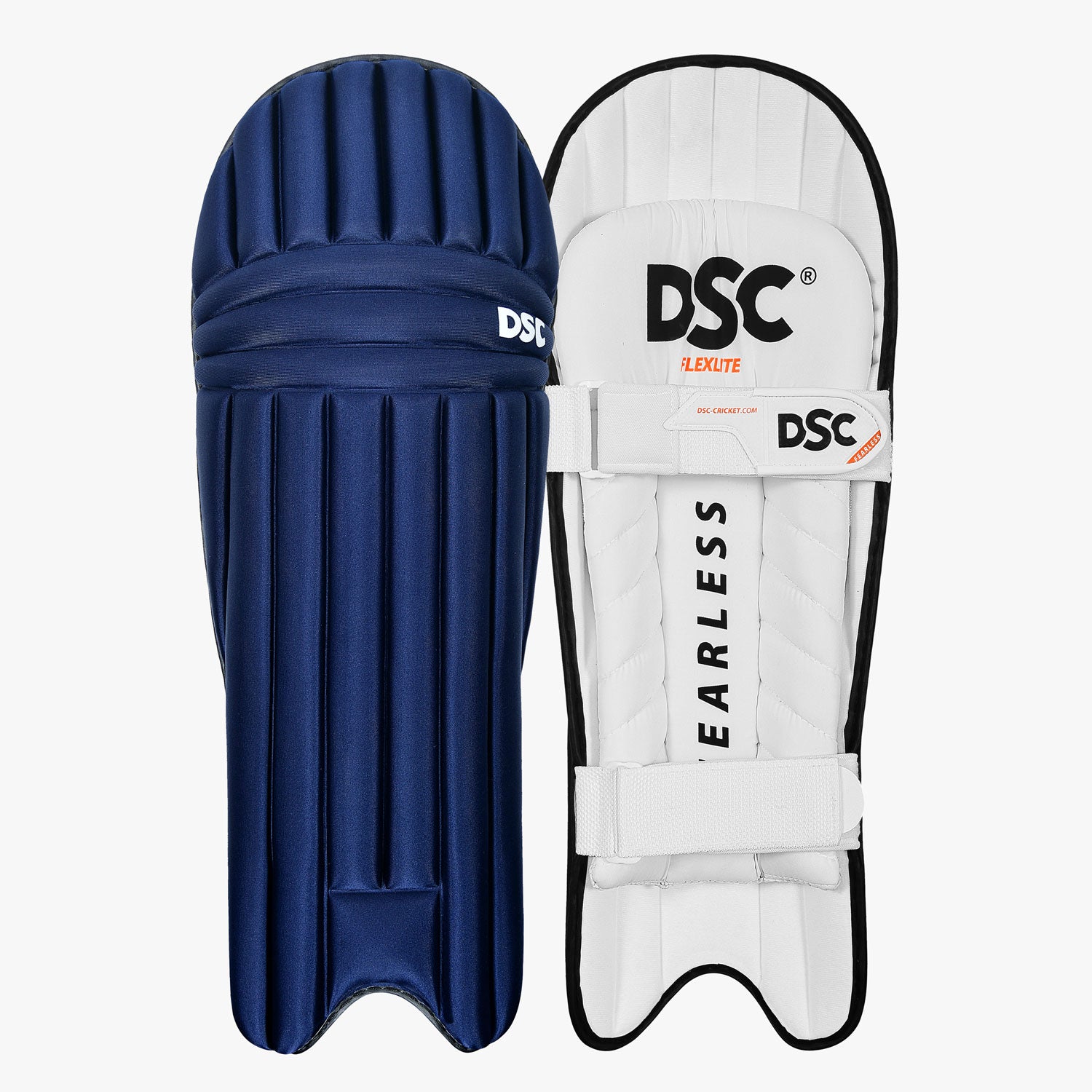 DSC Flexlite Batting Leg Guard - Adult Navy Blue