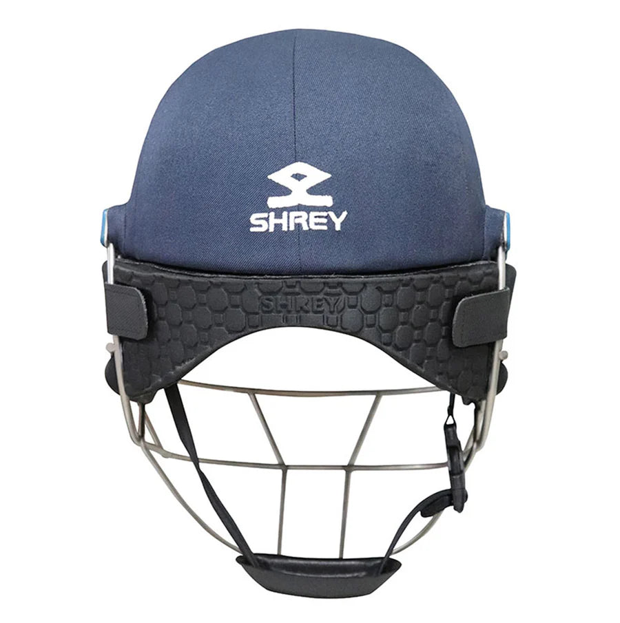 Shrey Armor 2.0 Steel Cricket Helmet With Neck Guard - Navy Blue Senior