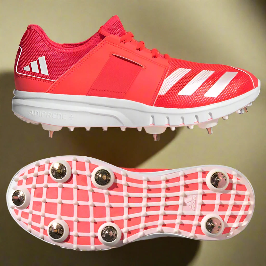 Adidas Howzat Full Spike Shoes - Red