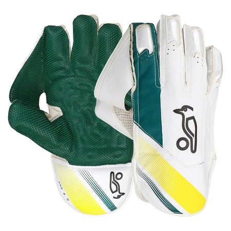 Kookaburra Pro 2.0 Green/Yellow Keeping Gloves - Senior