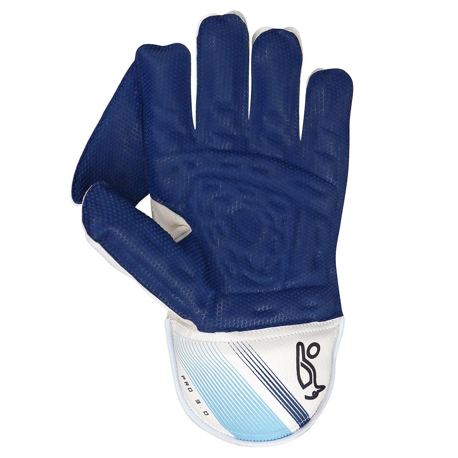 Kookaburra Pro 3.0 White / Blue Keeping Gloves - Senior