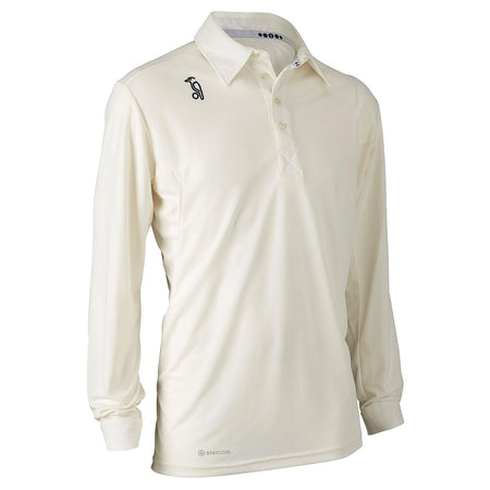 Kookaburra Pro Player Long Sleeve Shirt Cream - Senior