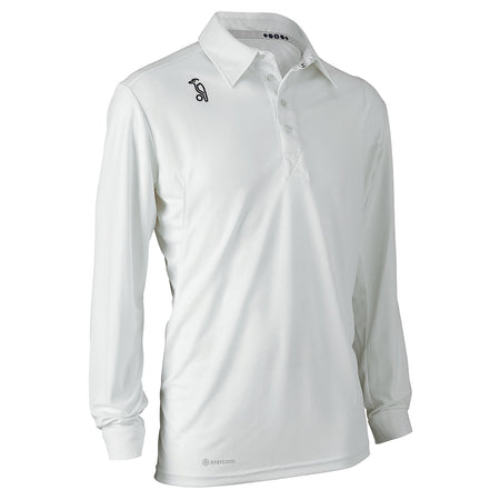 Kookaburra Pro Player Long Sleeve Shirt White - Senior