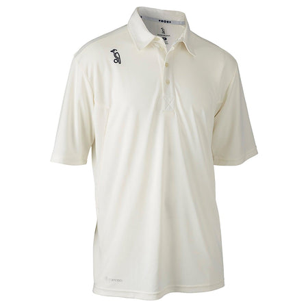 Kookaburra Pro Player Short Sleeve Shirt Cream - Junior