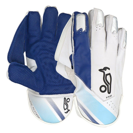 Kookaburra Pro Players White/Blue Keeping Gloves - Senior