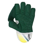 Kookaburra Pro Players White/Green/Yellow Keeping Gloves - Oversize Adult