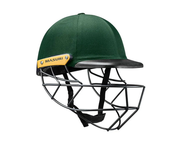 Masuri C Line Plus Steel Grille Cricket Helmet (With Neck Guard) - Senior Green