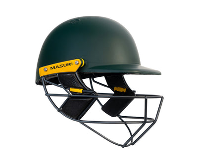 Masuri T Line Plus Steel Grille Cricket Helmet - Senior Green