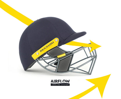 Masuri T Line Steel Grille Cricket Helmet - Senior Navy