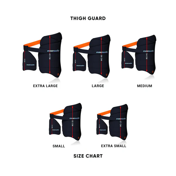 MoonWalkr 2.0 Cricket Combo Thigh Guard - Small Navy