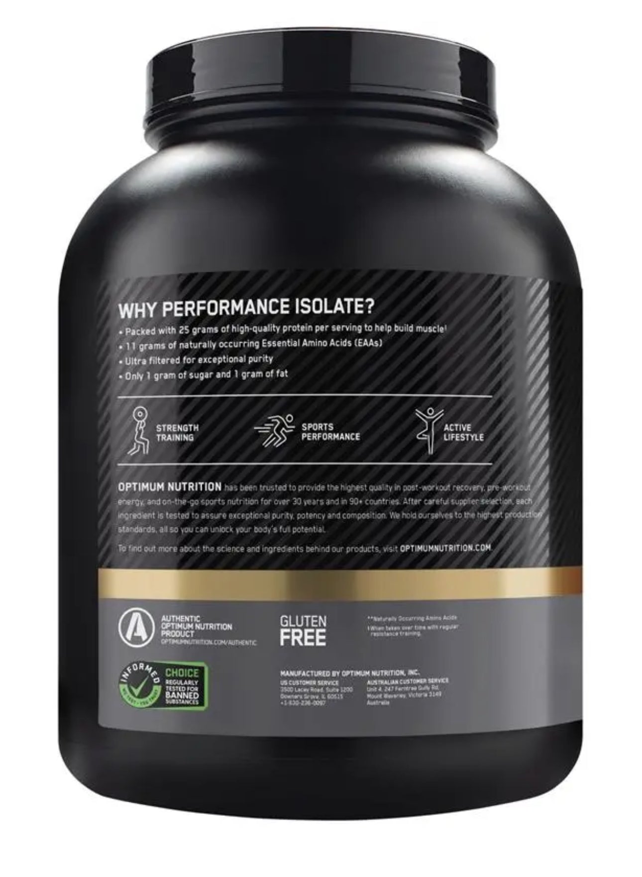 Optimum Nutrition Isolate Chocolate Milkshake 2.28kg