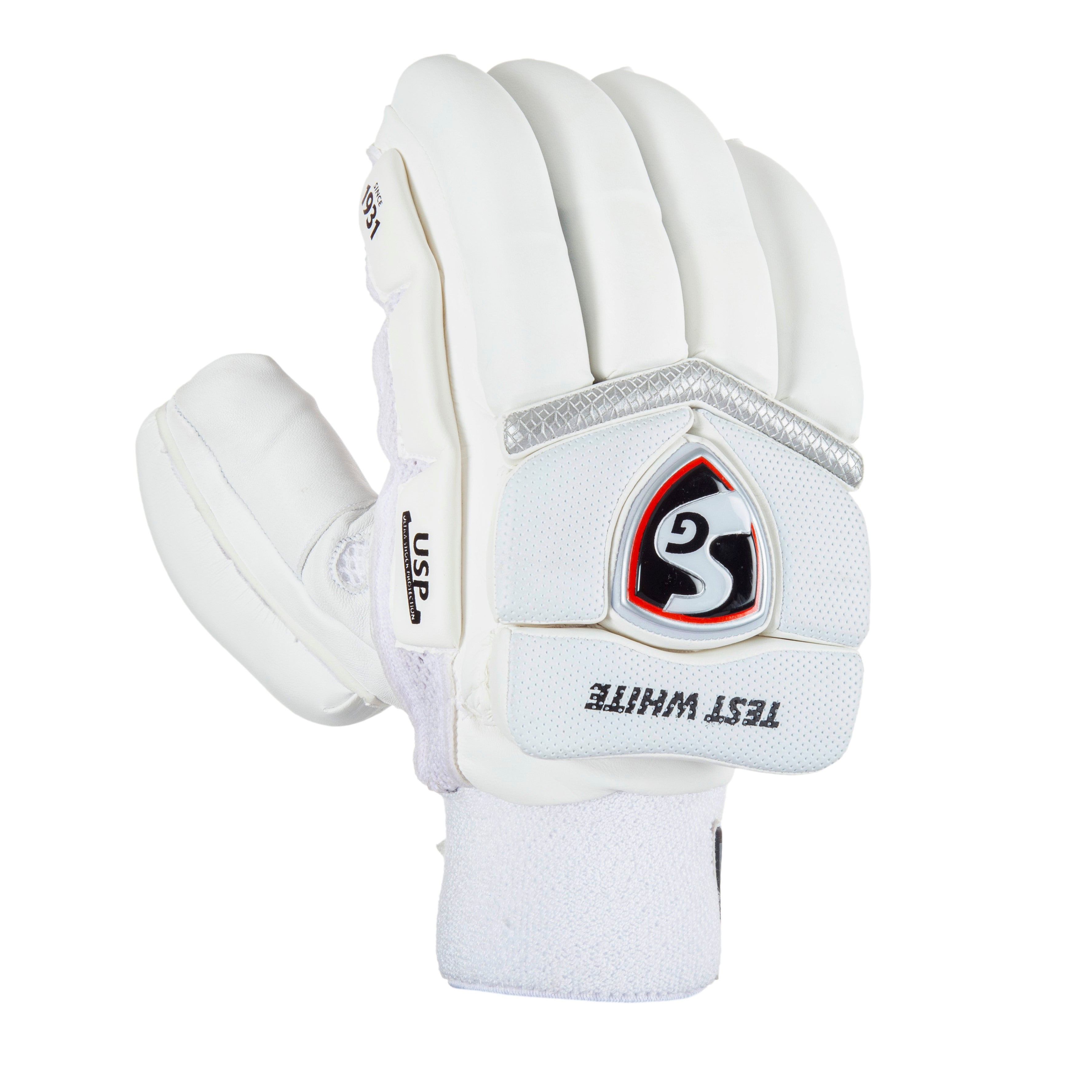 SG Test White Cricket Batting Gloves - Senior