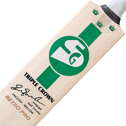 SG Triple Crown Retro Pro Cricket Bat - Senior