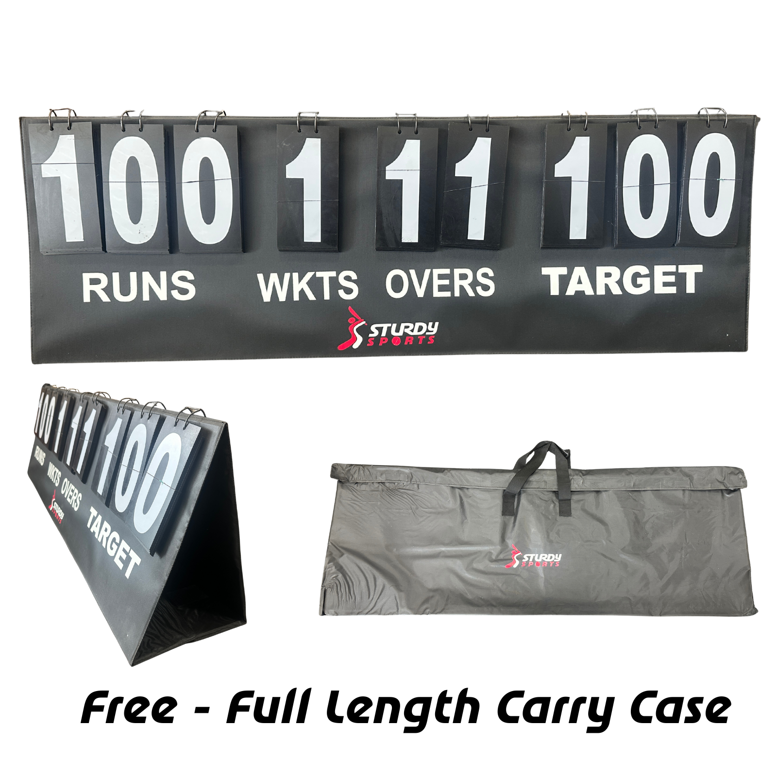 Sturdy Portable Score Board(Run/Wicket/Over/Target)