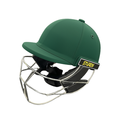 Sturdy Cheetah Green Steel Cricket Helmet - Senior