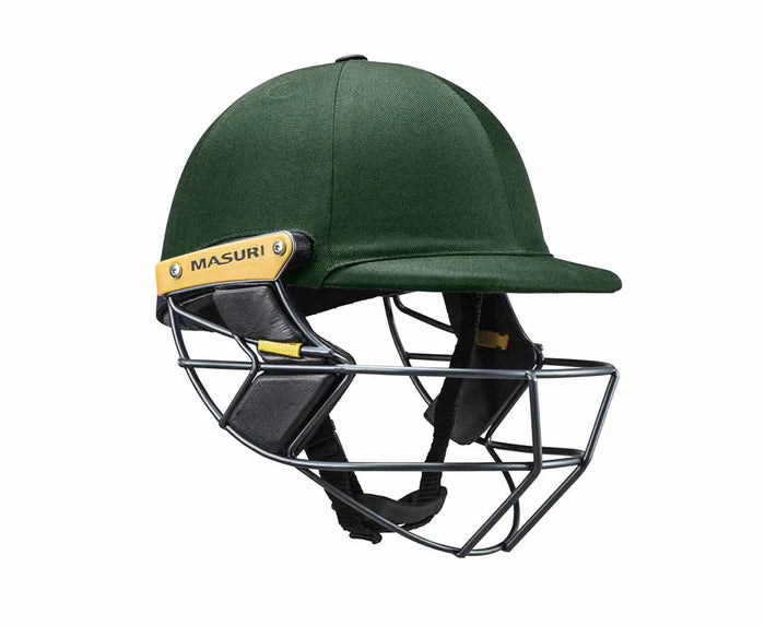 Masuri T Line Steel Grille Cricket Helmet - Senior Green