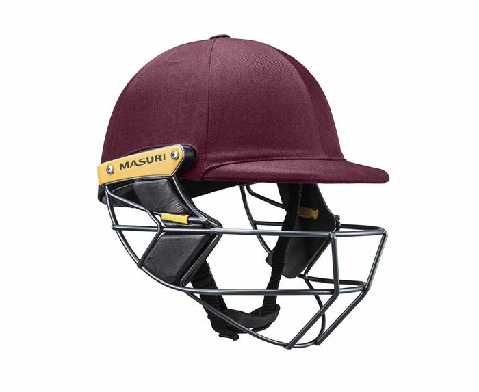 Masuri T Line Steel Grille Cricket Helmet - Senior Maroon