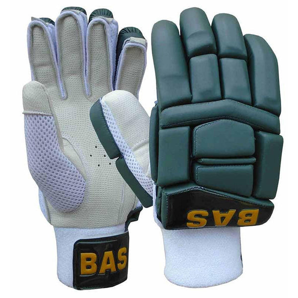 BAS Vintage Classic Batting Coloured Cricket Gloves - Senior Bottle Green
