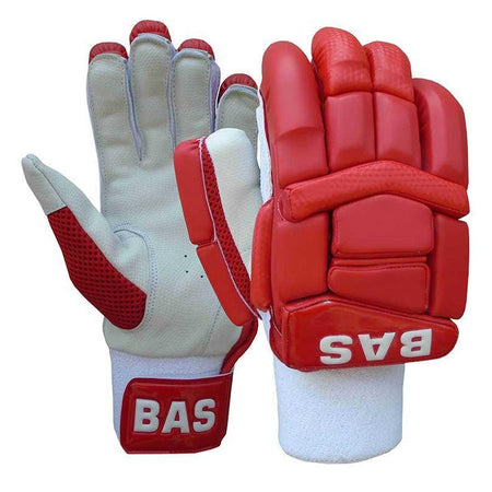 BAS Vintage Classic Batting Coloured Cricket Gloves - Senior Red