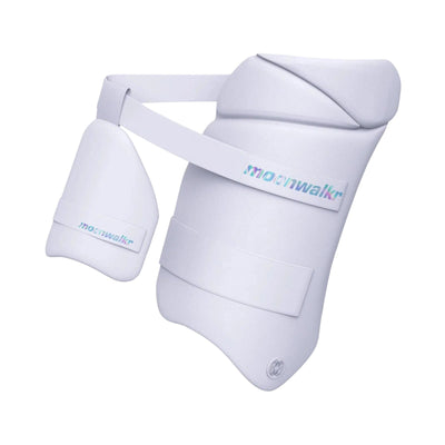 MoonWalkr 2.0 Cricket Combo Thigh Guard - XS White