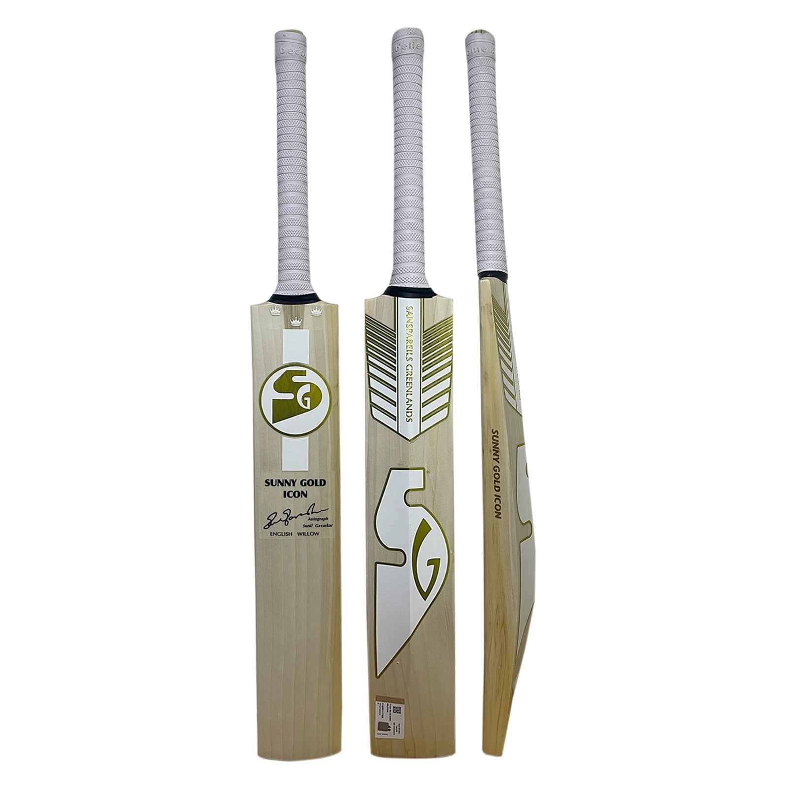 SG Sunny Gold Icon White Cricket Bat - Senior