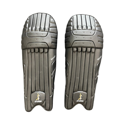 Sturdy Beast Coloured Cricket Batting Legguard - Adult Black