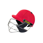 Sturdy Cheetah Red Steel Cricket Helmet - Youth