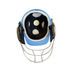 Sturdy Cheetah Sky Blue Steel Cricket Helmet - Youth