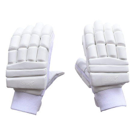 Sturdy Dragon Cricket Batting Gloves - Senior Pure White