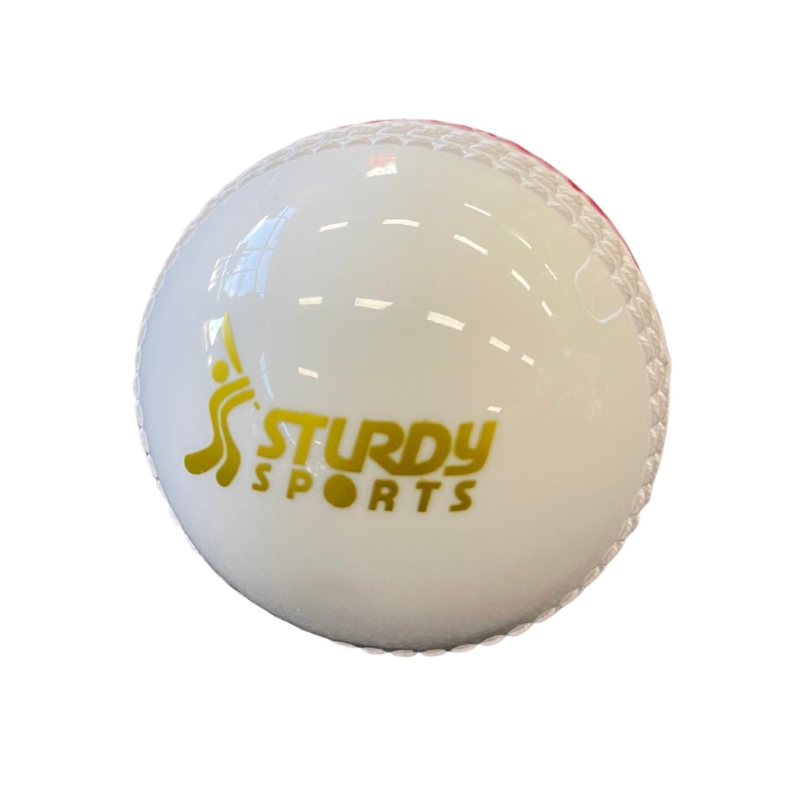Sturdy Incredi Softaball Red White Cricket Ball - Junior